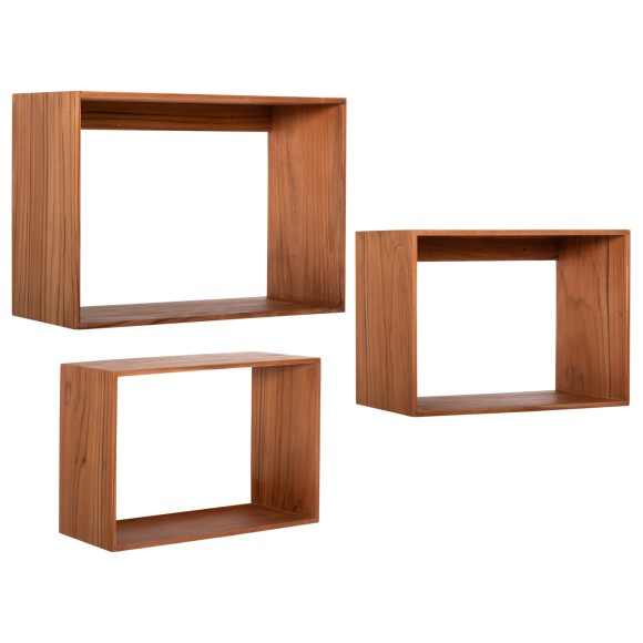 ΡΑΦΙΕΡΑ FB99830 3ΤΜΧ ΞΥΛΟ TEAK ΣΕ ΦΥΣΙΚΟ ΧΡΩΜΑ 60x20x38Υεκ