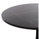 ΤΡΑΠΕΖΙ ΤΡΑΠΕΖΑΡΙΑΣ  ΣΤΡΟΓΓΥΛΟ BLACK MARBLE FB99422.02 Φ120x74Yεκ.