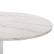 ΤΡΑΠΕΖΙ ΤΡΑΠΕΖΑΡΙΑΣ ΣΤΡΟΓΓΥΛΟ WHITE MARBLE FB99422.01 Φ120x74Yεκ.