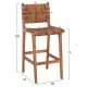 ΣΚΑΜΠΟ ΜΠΑΡ FB99841 ΞΥΛO TEAK ΣΕ ΦΥΣΙΚΟ-ΨΑΘΑ 46x55x105Υ εκ.